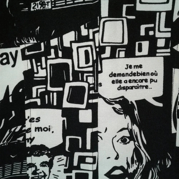 Women's Black & White Cartoon Print  Blazer by Linea Domani Size 4 - Picture 13 of 16